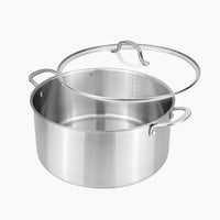 32cm stainless steel stockpot with glass lid