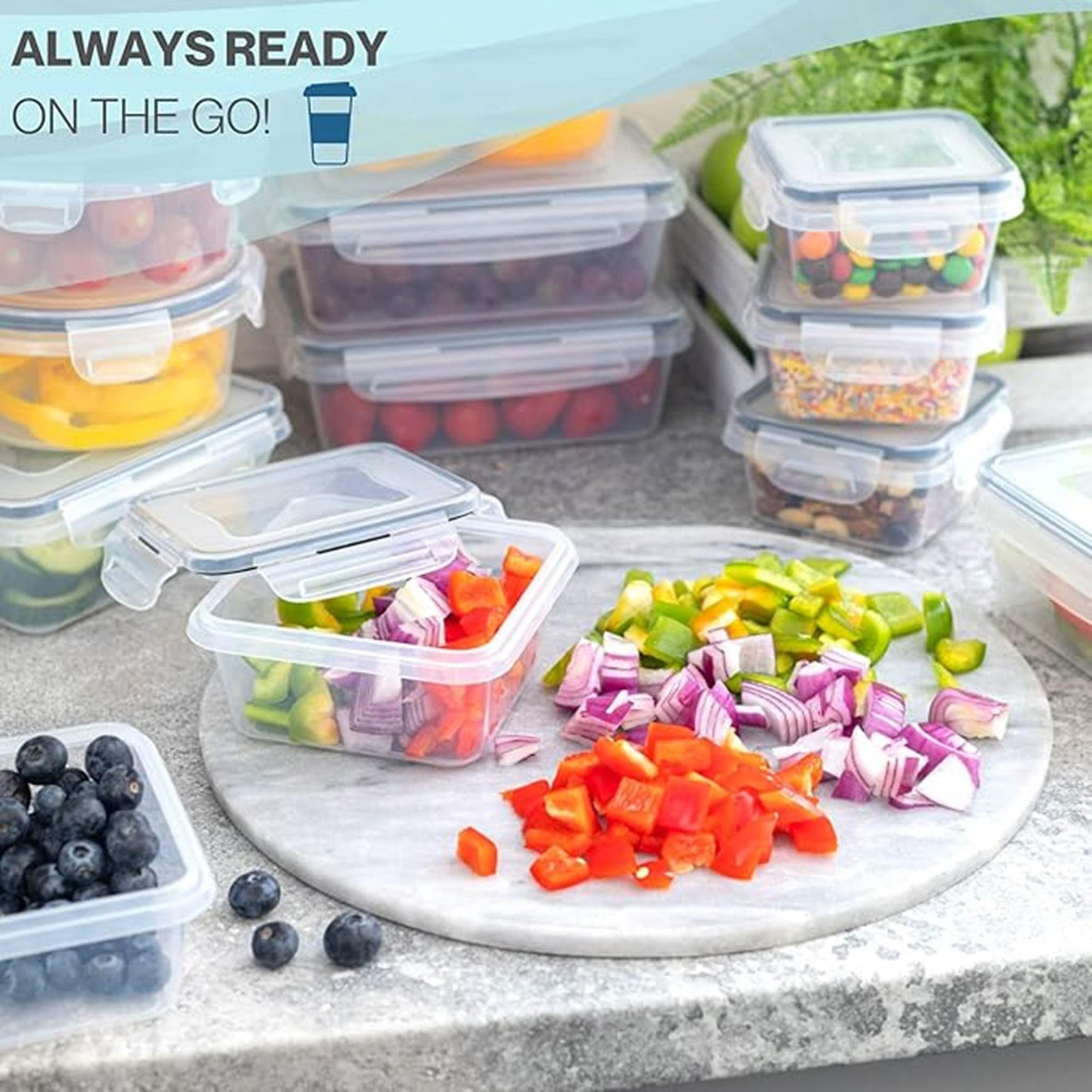 Airtight Food Storage Containers Set – Leak-Proof Meal Prep - Set Of 24
