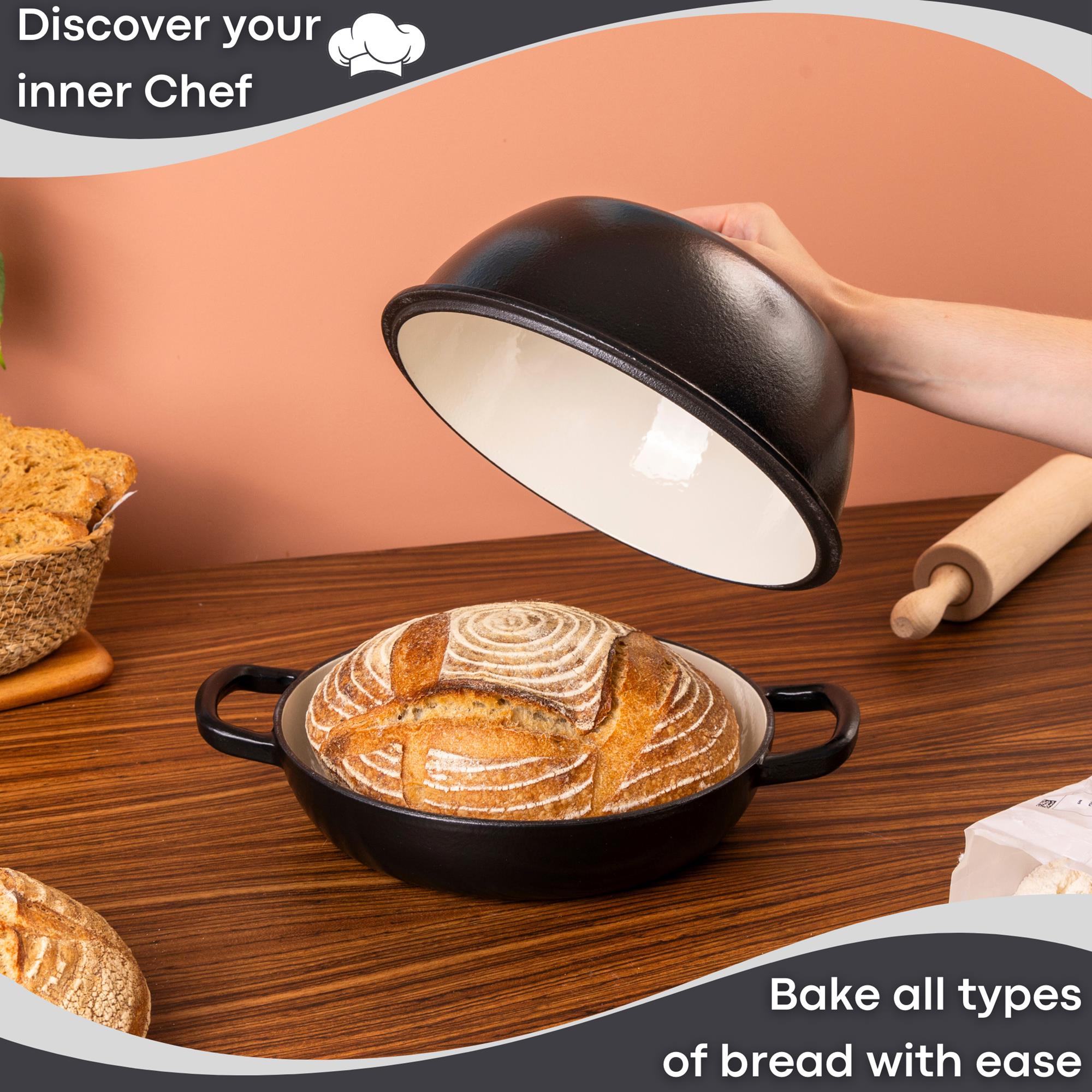 Discover your inner chef with nuovva cast iron bread pan for baking perfect breads.