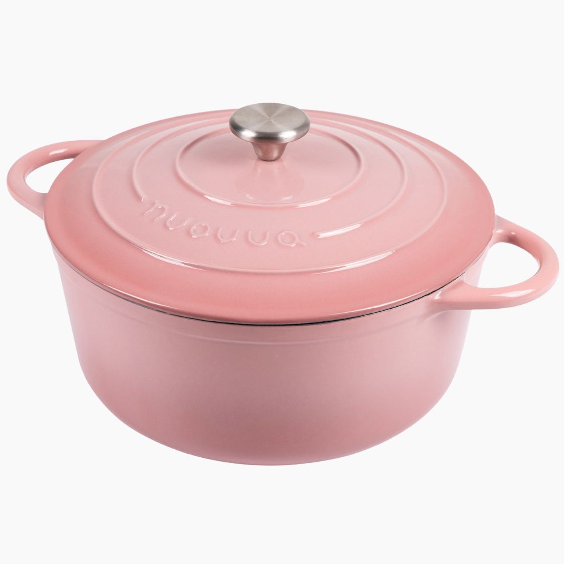 Cast Iron Dutch Oven with Lid - 28cm (6L) Pink