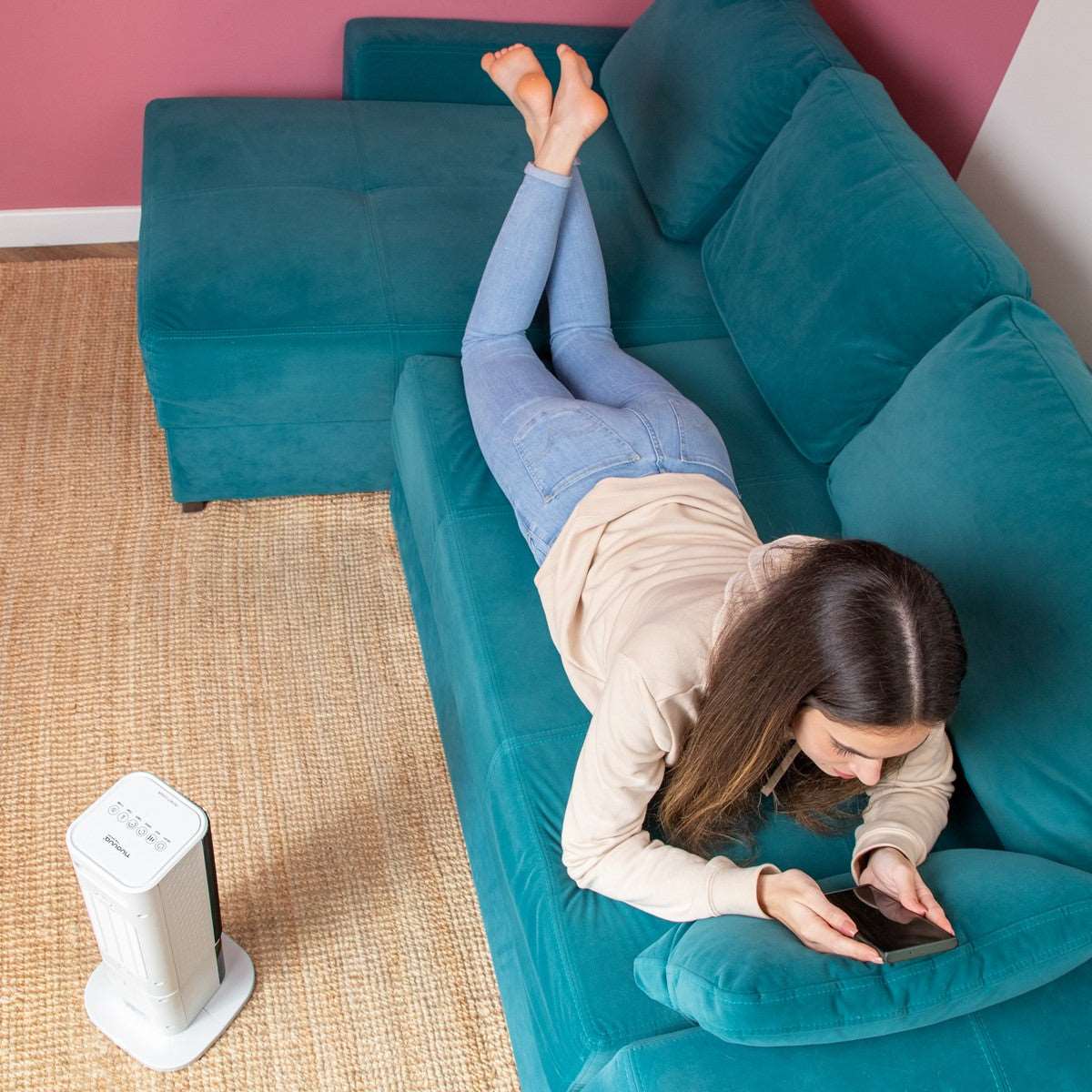 Ceramic tower heater for home heating