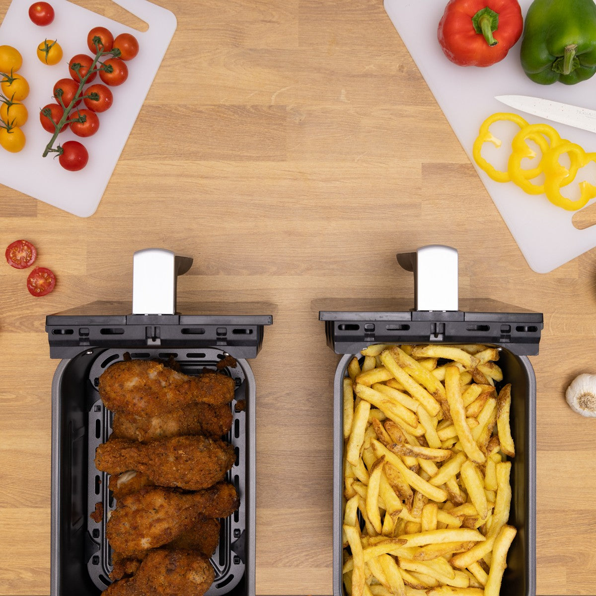Dual Air Fryer Oven with Presets – 9L, 2400W