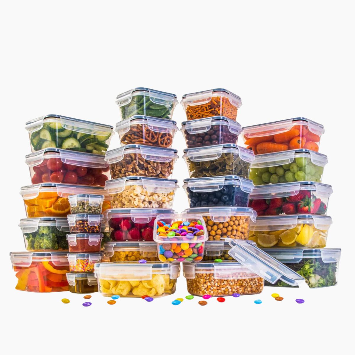Airtight Food Storage Containers Set – Leak-Proof Meal Prep - Set Of 60