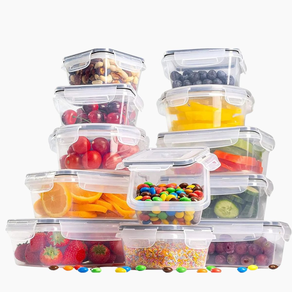 Airtight Food Storage Containers Set – Leak-Proof Meal Prep - Set Of 24