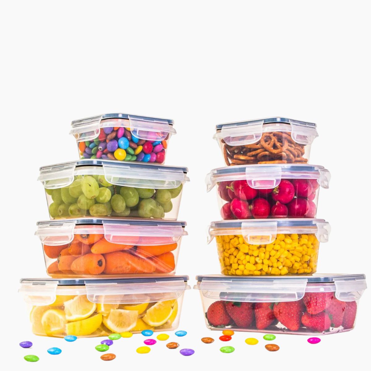 Airtight Food Storage Containers Set – Leak-Proof Meal Prep - Set Of 16