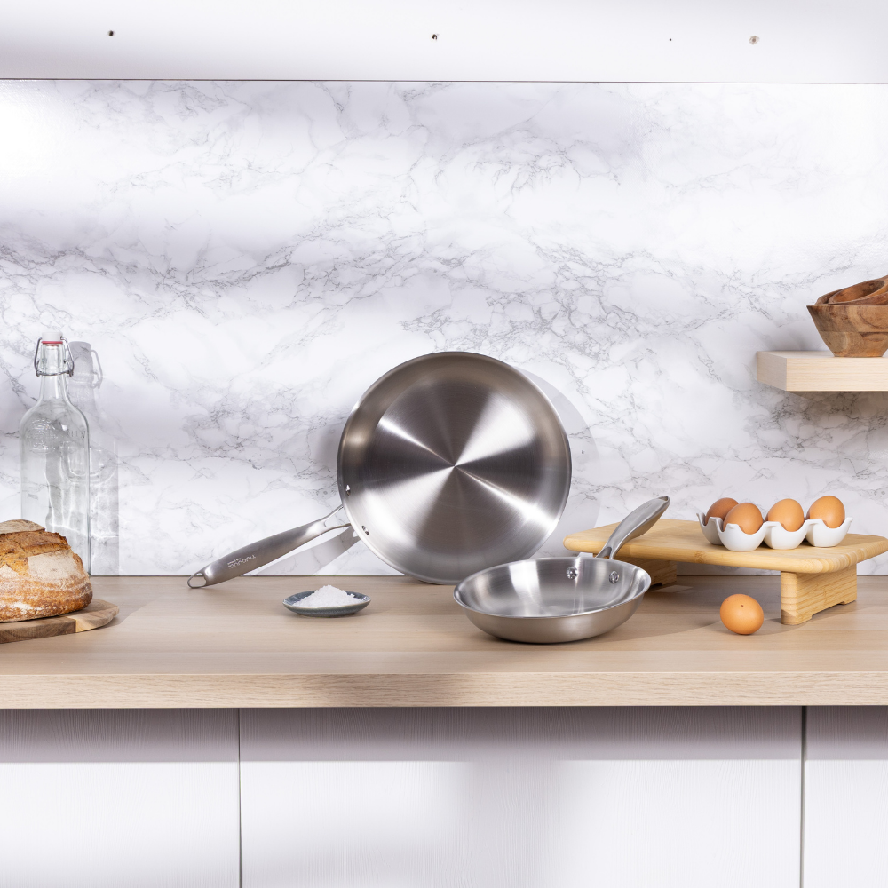 Stainless Steel Frying Pan Set (2pcs) User Manual