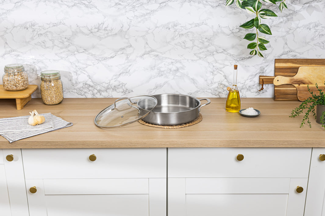 Stainless Steel Shallow Casserole Pot