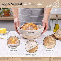 100% natural rattan cane bread bowl ro make homemade sourdough bread