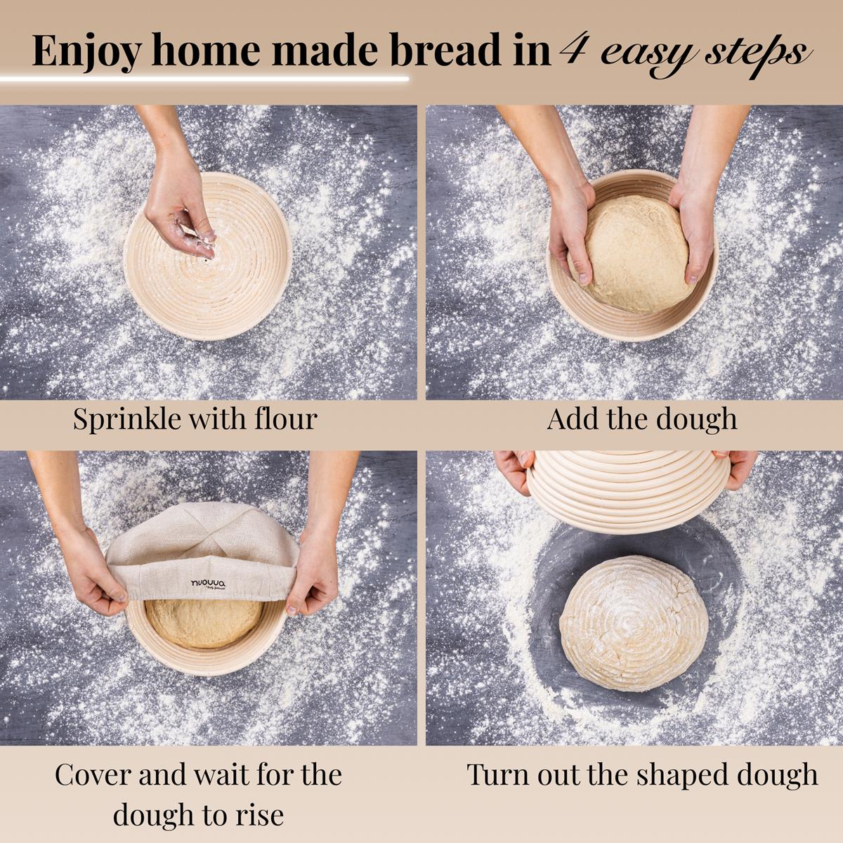 Enjoy homemade brad in 4 easy steps with nuovva bread baking kit