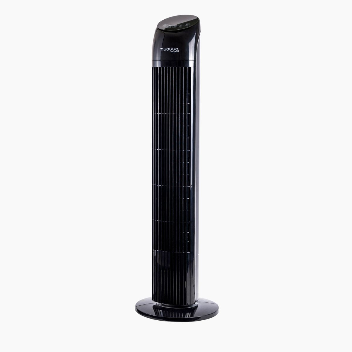 Nuovva 33-inch oscillating portable tower fan with remote for efficient cooling. 