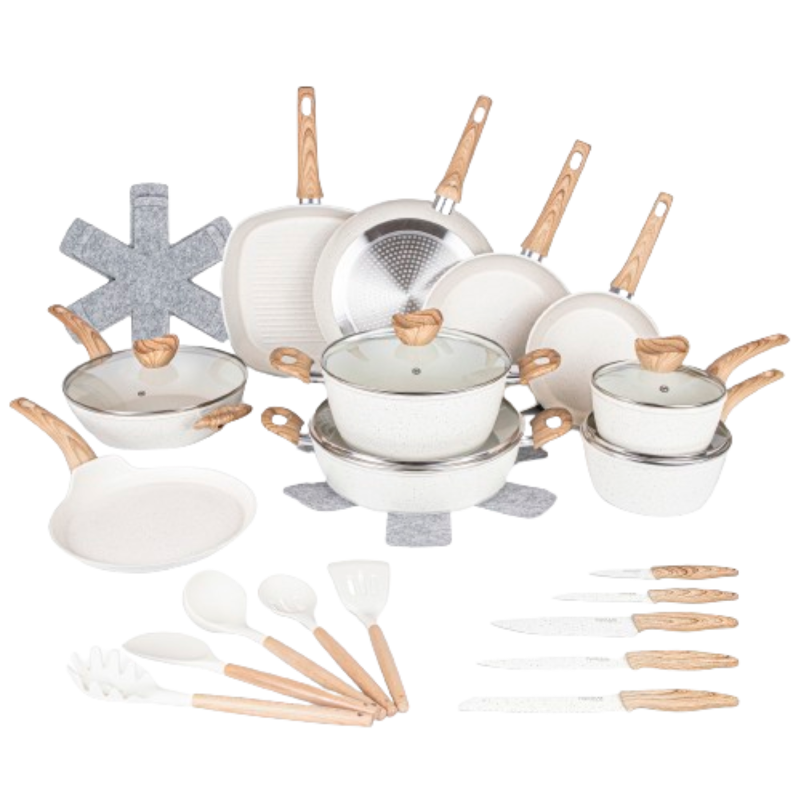 35pcs cream Set