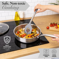 Nuovva 36pcs grey kitchen utensil for safe, non-toxic cooking with BPA free, chemical free spatula