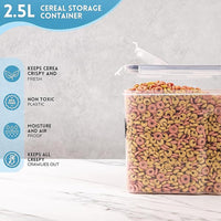 2.5L cereal storage containers to keep cereal fresh with non toxic BPA-free plastic 