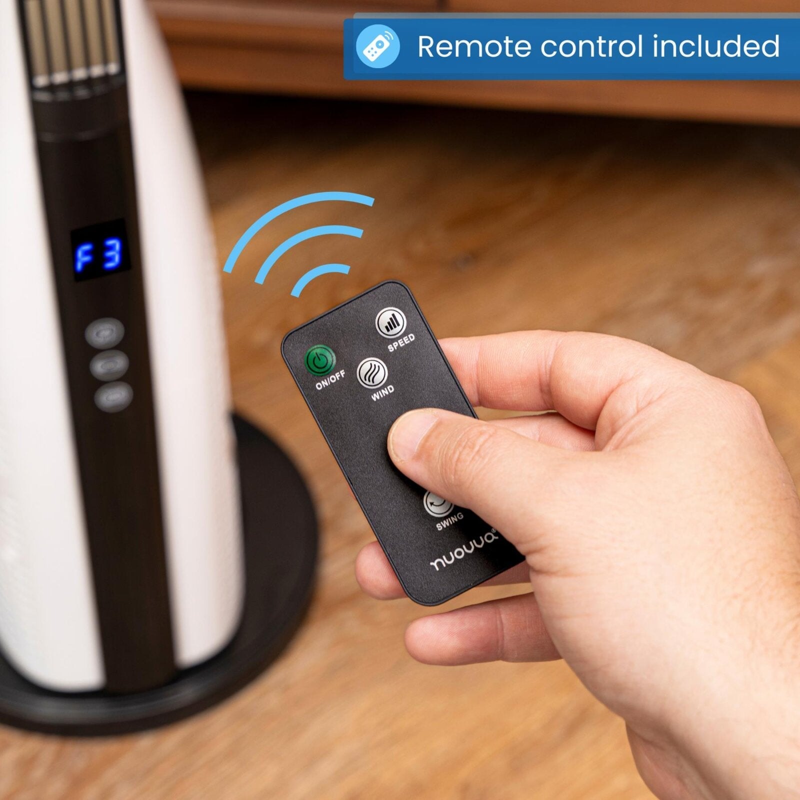 Portable tower fan with remote control included