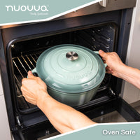 nuovva oven safe Dutch oven in sea salt pastel shade 
