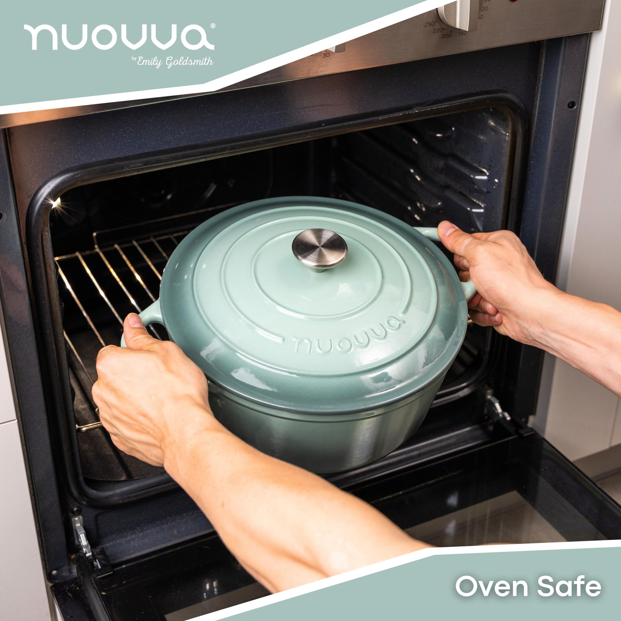 nuovva oven safe Dutch oven in sea salt pastel shade 