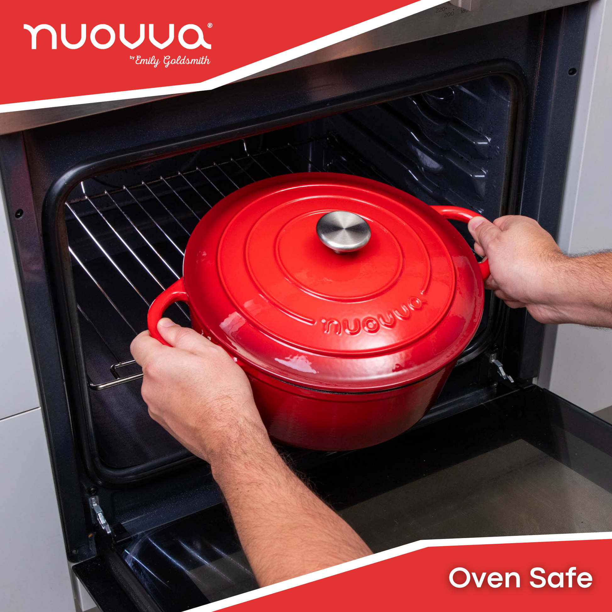 Nuovva oven safe casserole dish with lid 