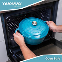 Nouvva oven safe Dutch oven with lid and silver knob