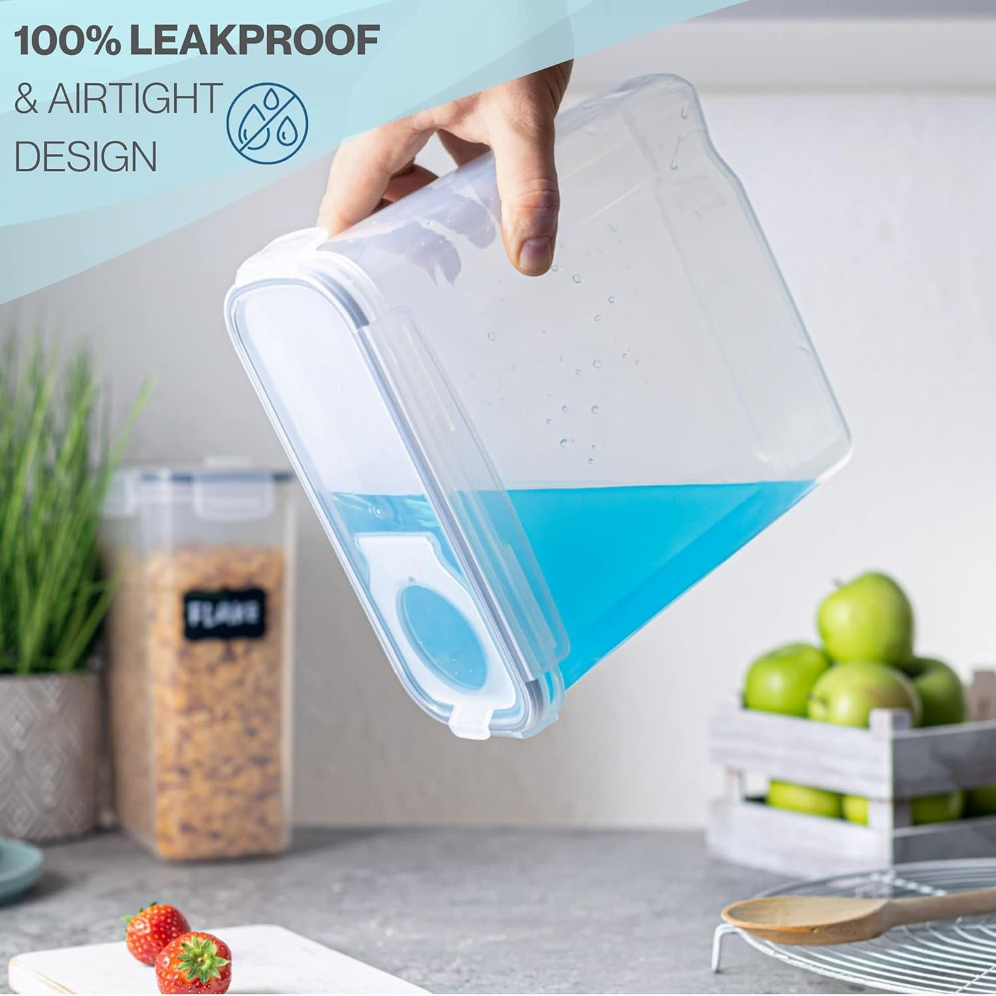 100% leakproof cereal storage container with airtight design for easy home storage