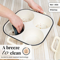Easy to clean quad pro cast iron bread pot with scratch and stain resistant technology
