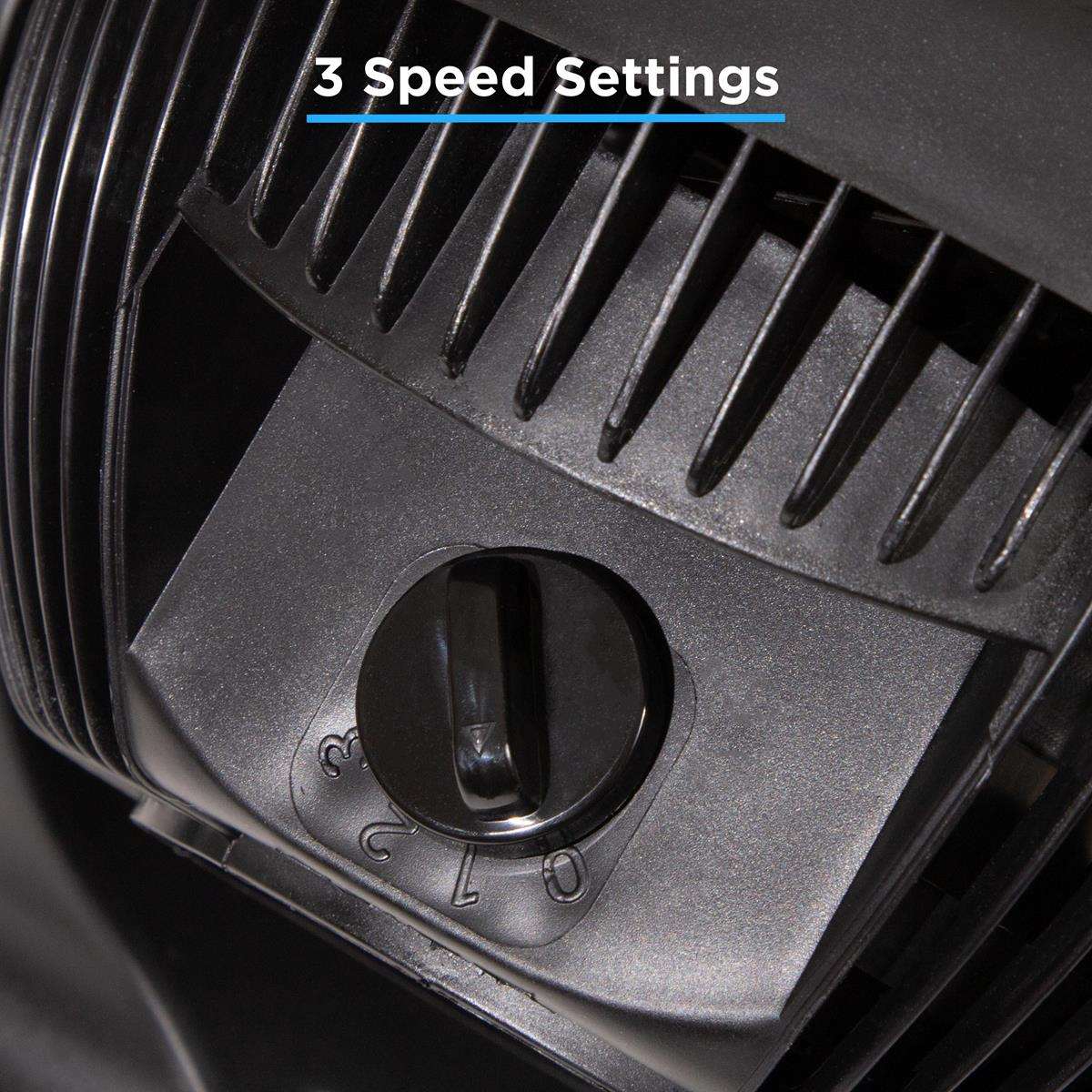 Powerful Electric Turbo Desk Fan with 3 Speed Levels. 
