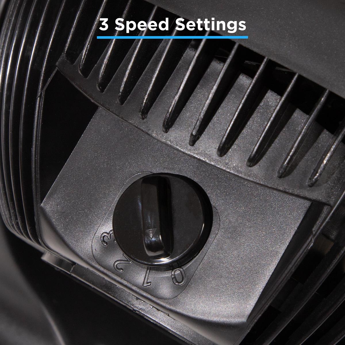Powerful Electric Turbo Desk Fan with 3 Speed Levels. 