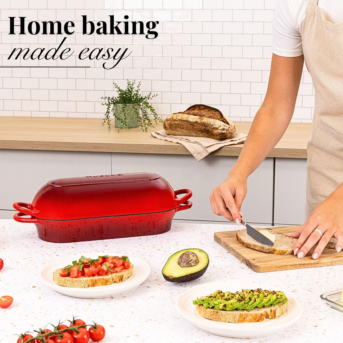 Home baking made easy with Nuovva cast iron loaf pan with lid