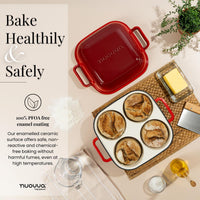 Bake healthily and safely with nuovva enameled cast iron Dutch oven for bread baking