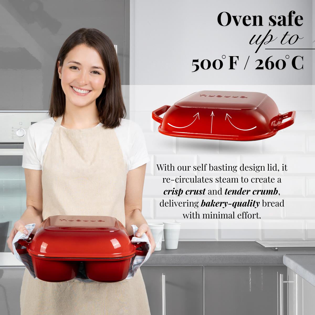 Oven safe cookware for bakery style bread at home