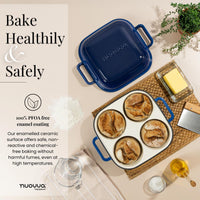 Bake healthily and safely with cast iron bread loaf pan - PFOA free cookware