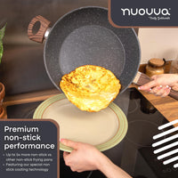 Premium non-stick granite sauté pan with non-stick coating technology