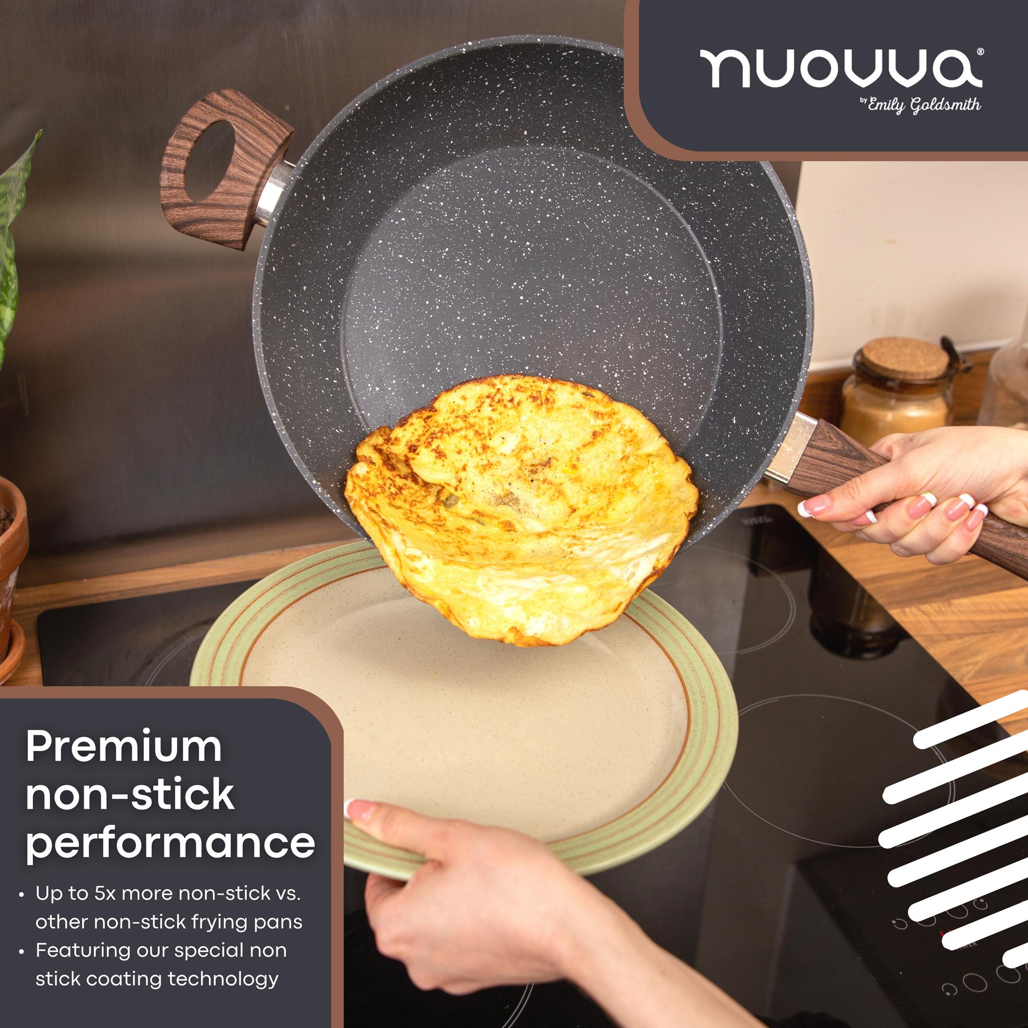 Premium non-stick granite sauté pan with non-stick coating technology