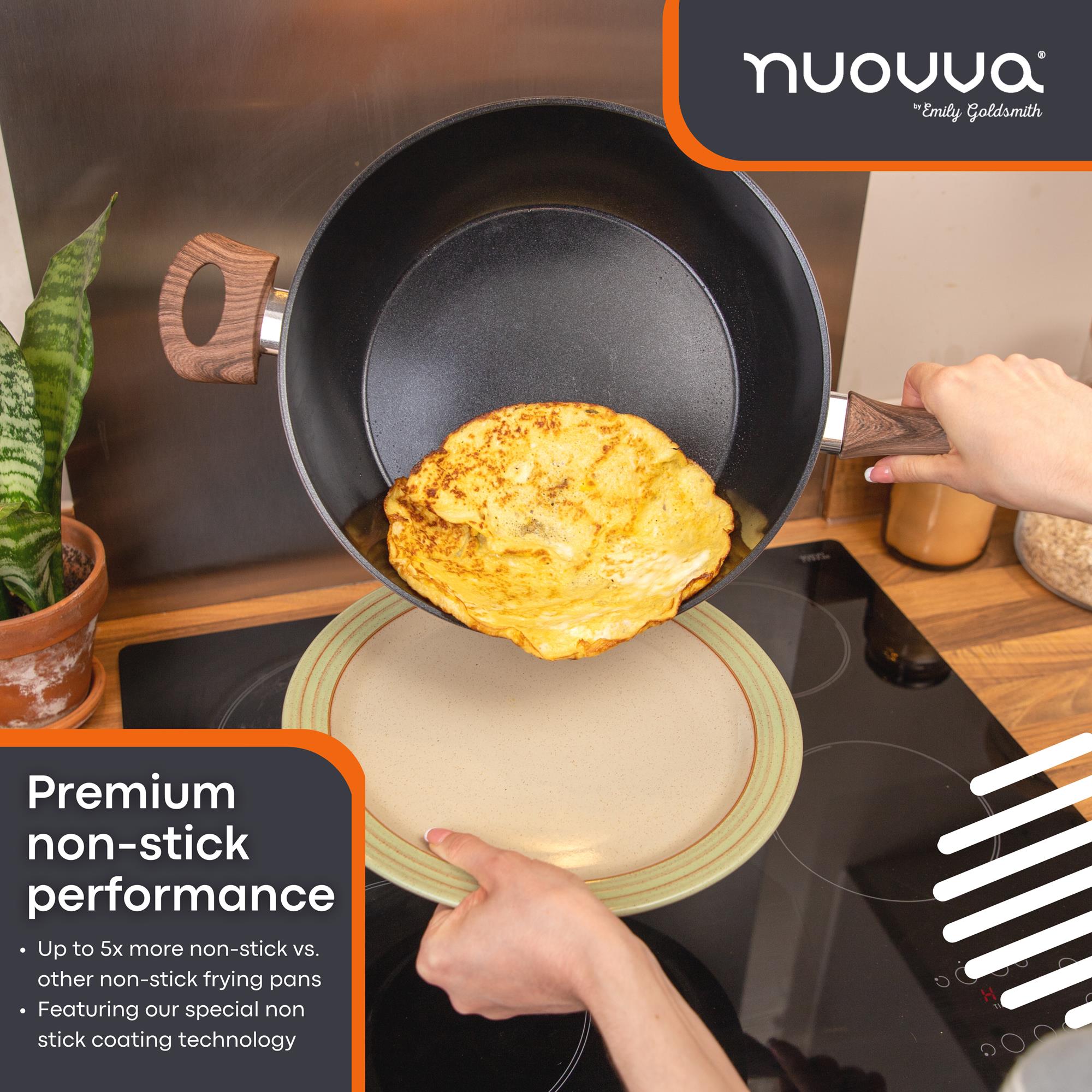 Premium non-stick copper sauté pan for home cooking. 