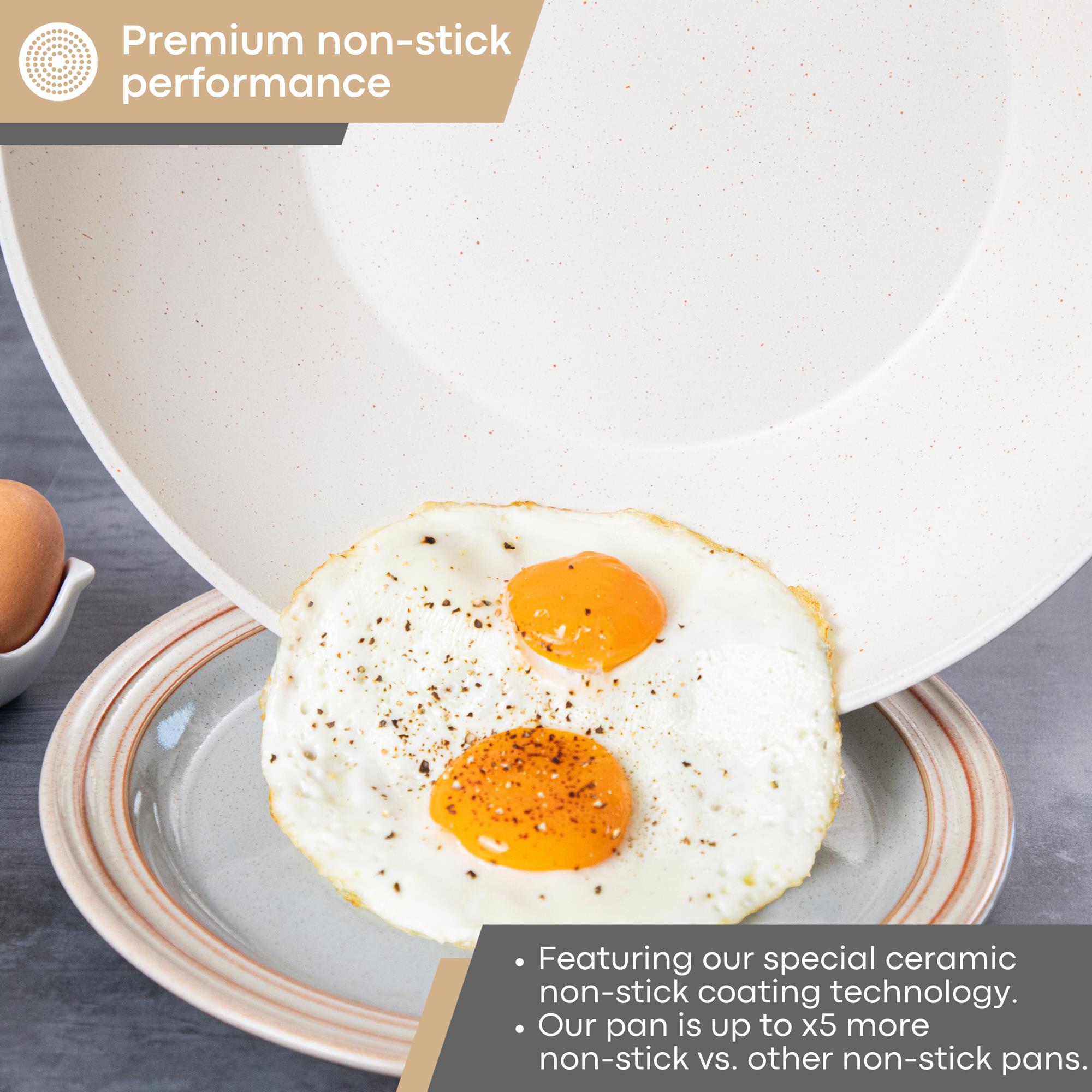 Premium non-stick cookware with ceramic non-stick coating technology