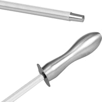 Nuovva stainless steel kitchen knife sharpening rod. 