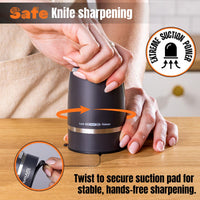 safe knife sharpener for home use with suction cup