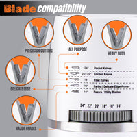 The best knife sharpener for chef's knives and scissors compatible for razor blades, delicate edge, precision cutting, all purpose and heavy duty knives