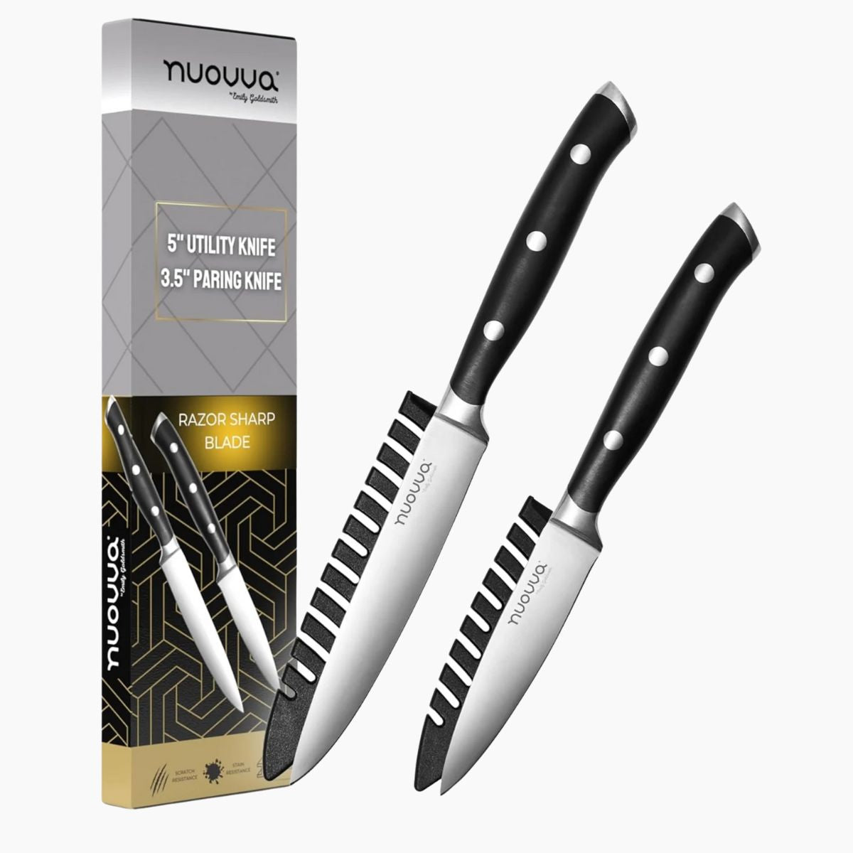 2Pcs Stainless Steel Paring and Utility Knife Set
