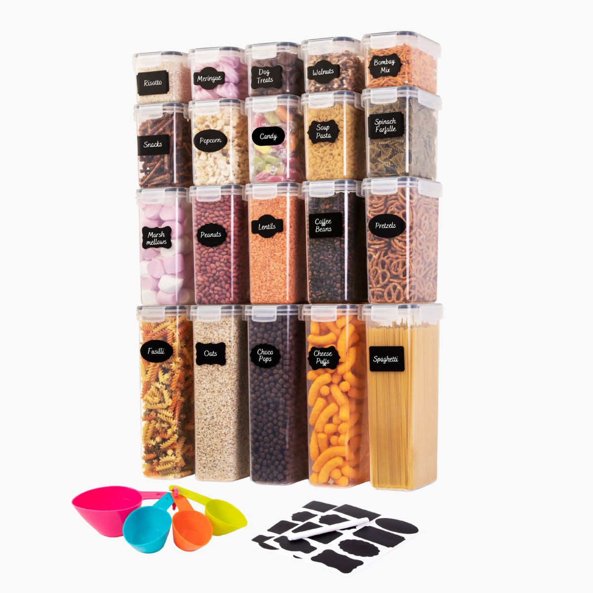 Airtight Kitchen Food Storage Containers for Cereal, Pasta, Flour, Ric