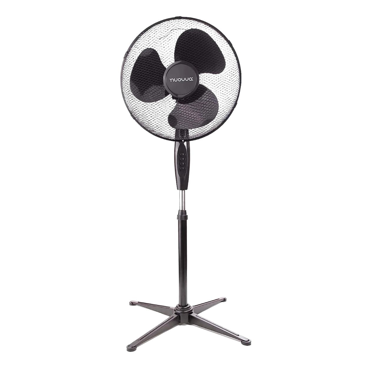Nuovva black pedestal fan - 16inches, great home adjustable fan for home cooling and portable fan. 