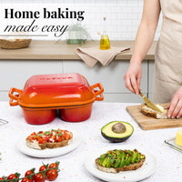 Home baking made easy with the nuovva Duct oven cast iron bread loaf pan