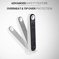 Nuovva portable heater with advanced safety features including overheat and tip over protection. 