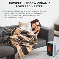 Nuovva powerful 1800w ceramic powered heater to keep warm this winter. 