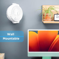 Wall mountable fan with 3 speed settings for efficient office cooling 