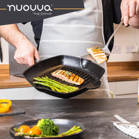 Cast iron square griddle pan for easy frying and sautéing. 