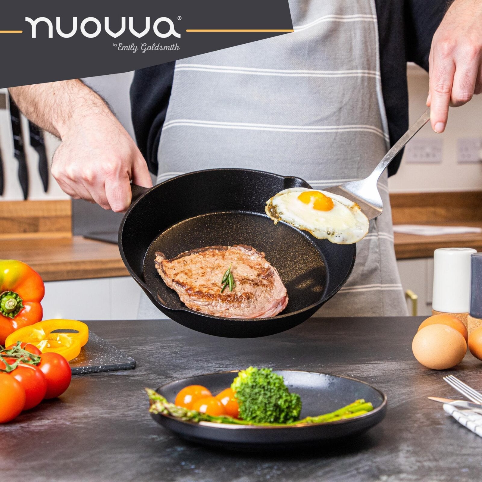 Nuovva oven-safe cookware - cast iron skillet
