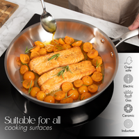 Stainless steel is suitable for all cooking surfaces - oven safe and compatible with induction, ceramic and more