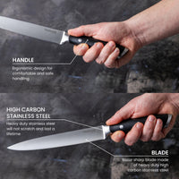 Nuovva high carbon stainless steel blade with ergonomic handle 