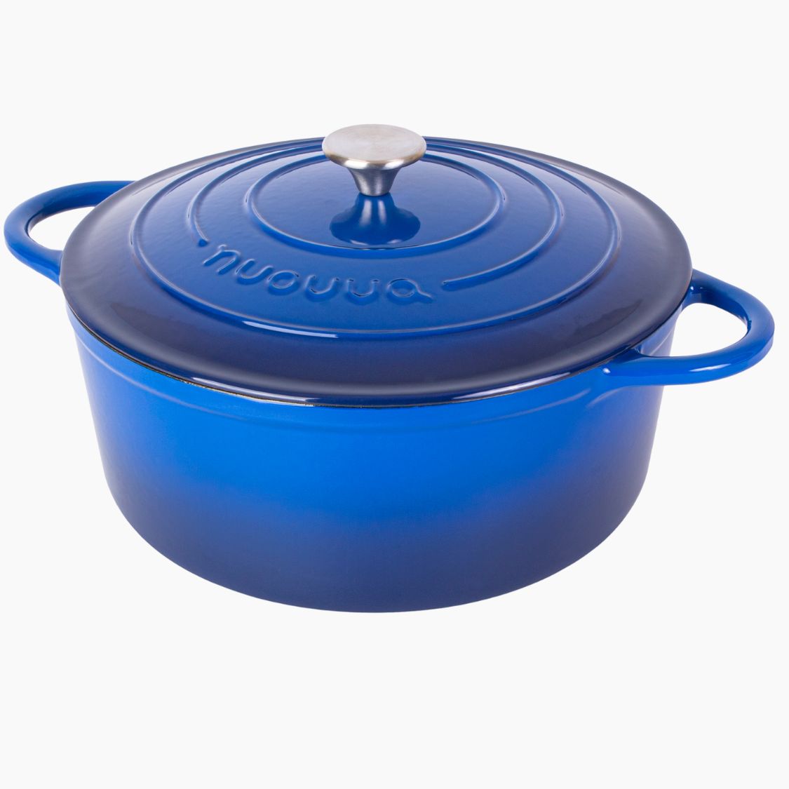 Cast Iron Dutch Oven Casserole pot with Lid - 30cm (6.9L) Dark Blue