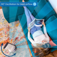 Bladeless tower fan with 90degree oscillation for best airflow.